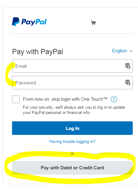 PayPal help instructions